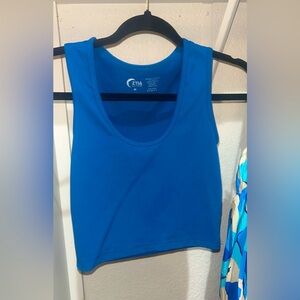 blue zyia tank top, size xs